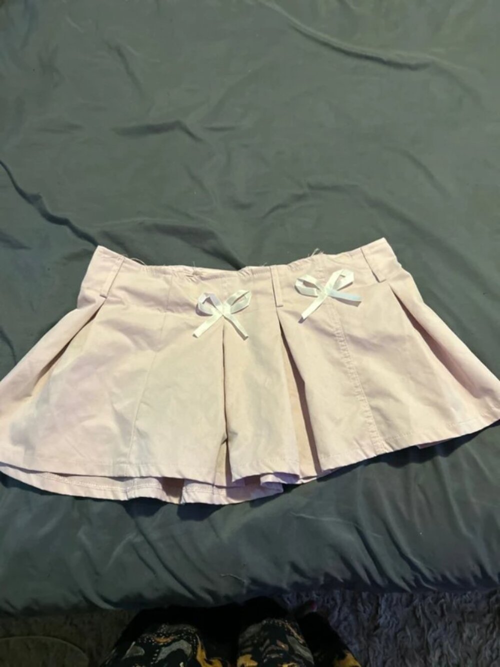 Pink mini skirt